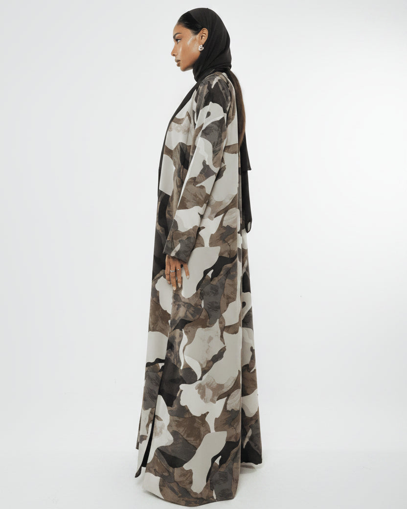 SANDSTONE ABAYA - BY NOUF - MIRA Y MANO