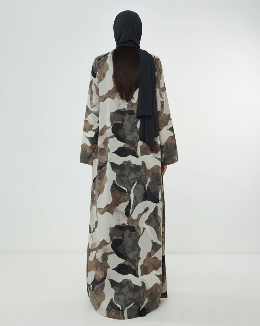SANDSTONE ABAYA - BY NOUF - MIRA Y MANO