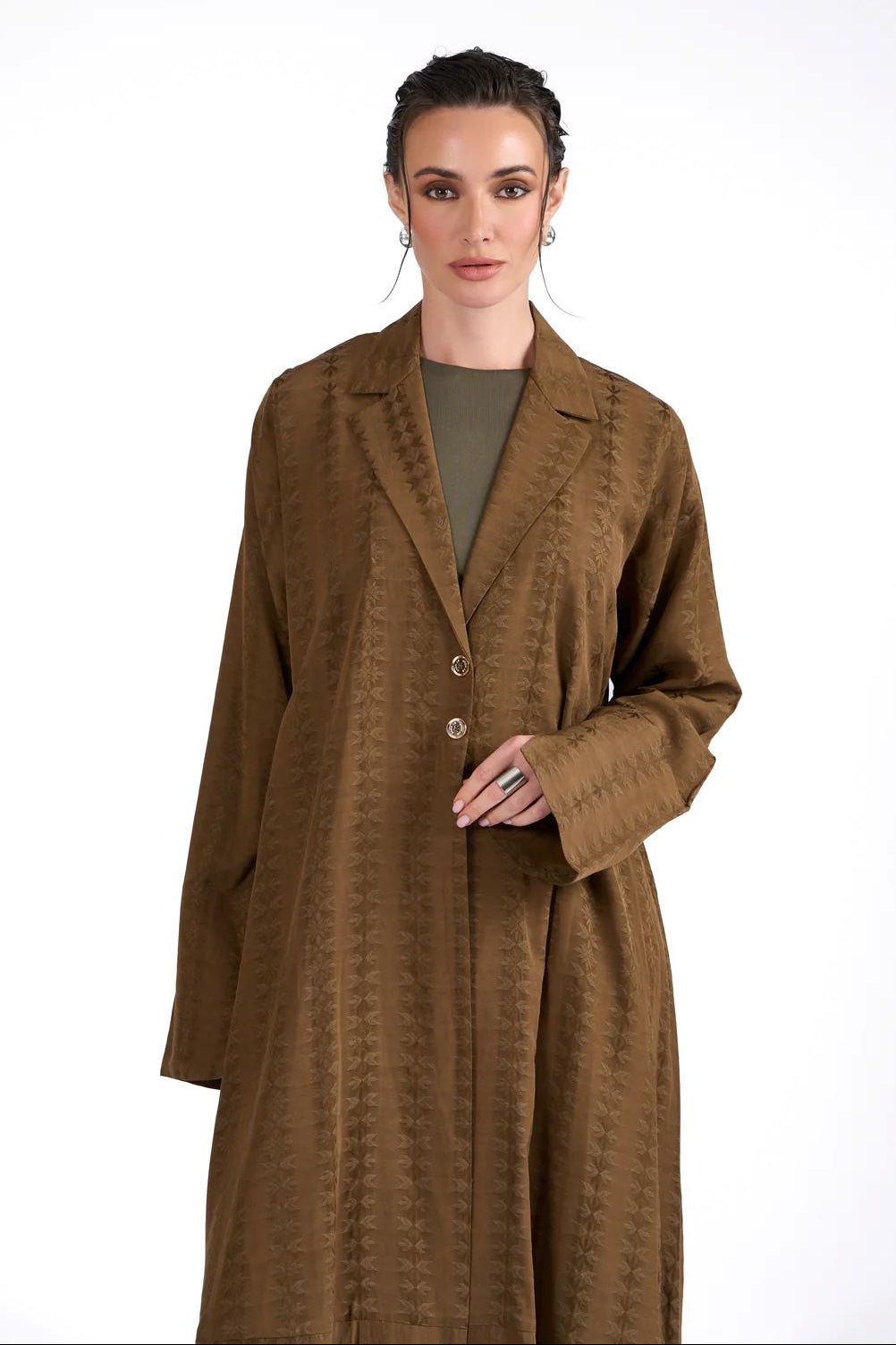 SIA BROWN ABAYA - BY NOUF - MIRA Y MANO