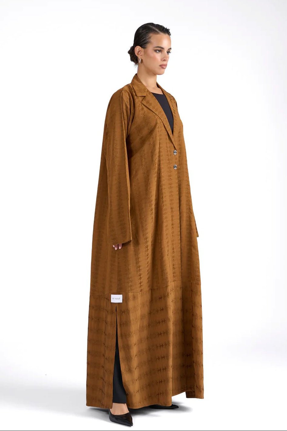 SIA MUSTARD ABAYA - BY NOUF - MIRA Y MANO