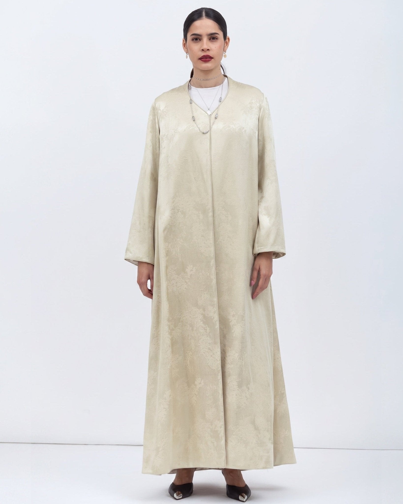 AB-AC-GGRN-JAC – Yellow Abaya - CHIKA - MIRA Y MANO