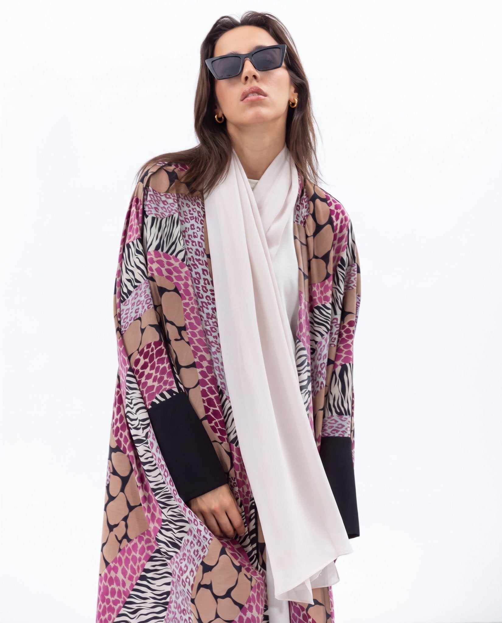 AB-BF-MP-BD – Printed Crepe Abaya - CHIKA - MIRA Y MANO
