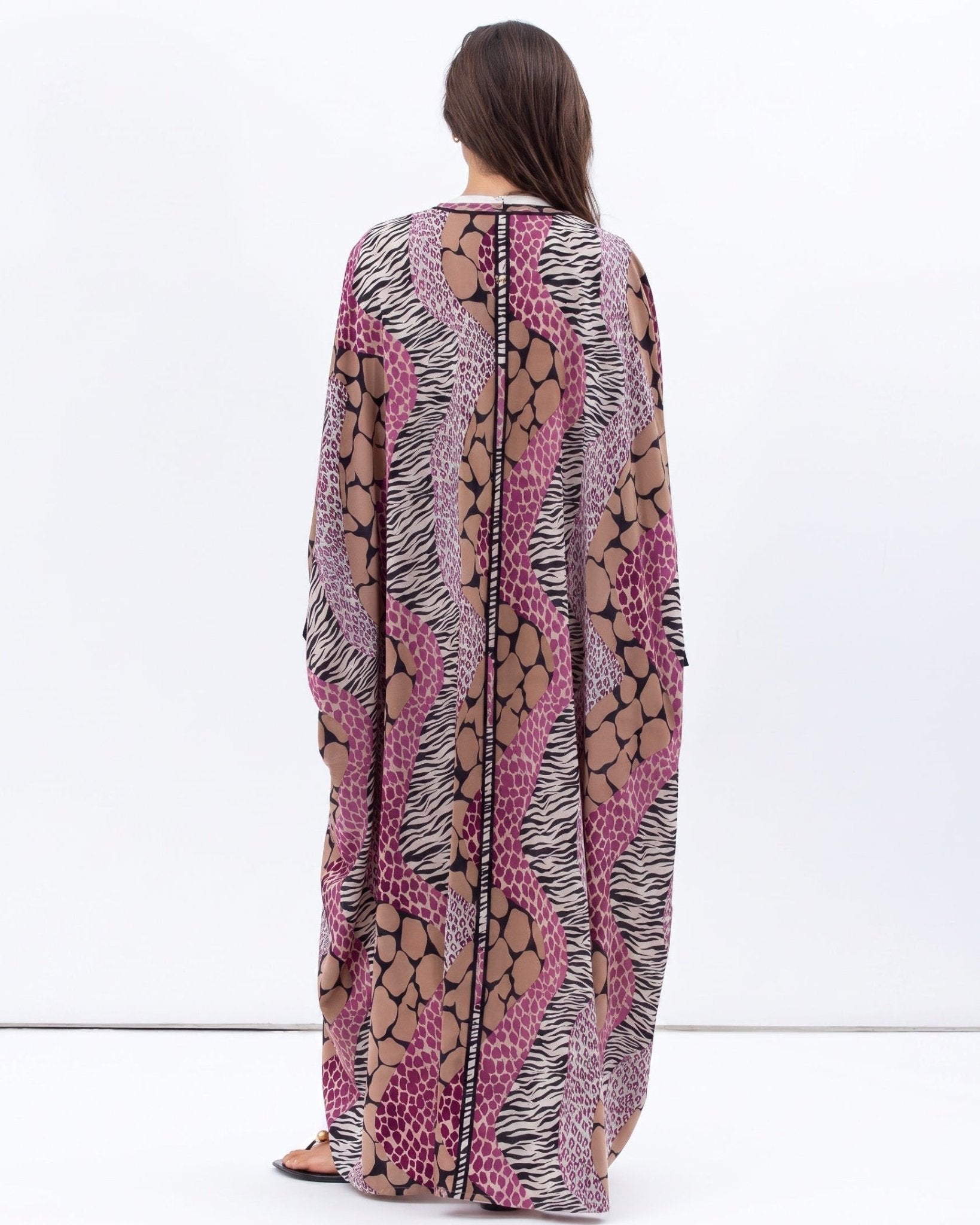 AB-BF-MP-BD – Printed Crepe Abaya - CHIKA - MIRA Y MANO