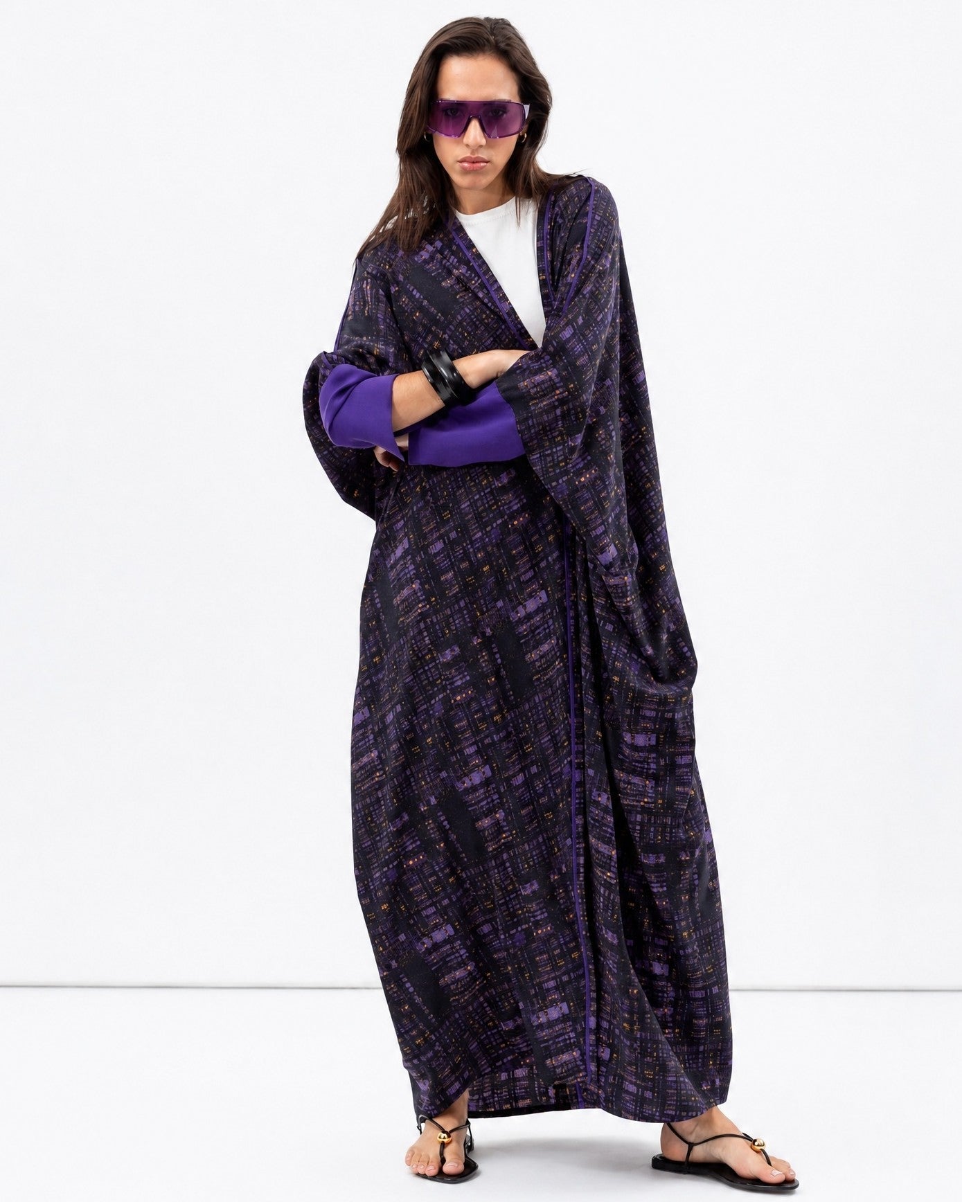 AB-BF-PRP – Multi Color Crepe Abaya - CHIKA - MIRA Y MANO