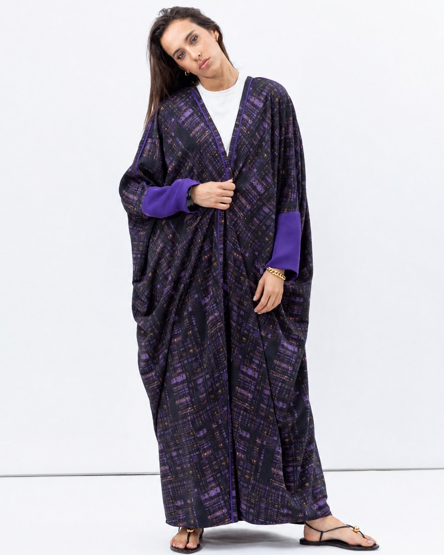 AB-BF-PRP – Multi Color Crepe Abaya - CHIKA - MIRA Y MANO