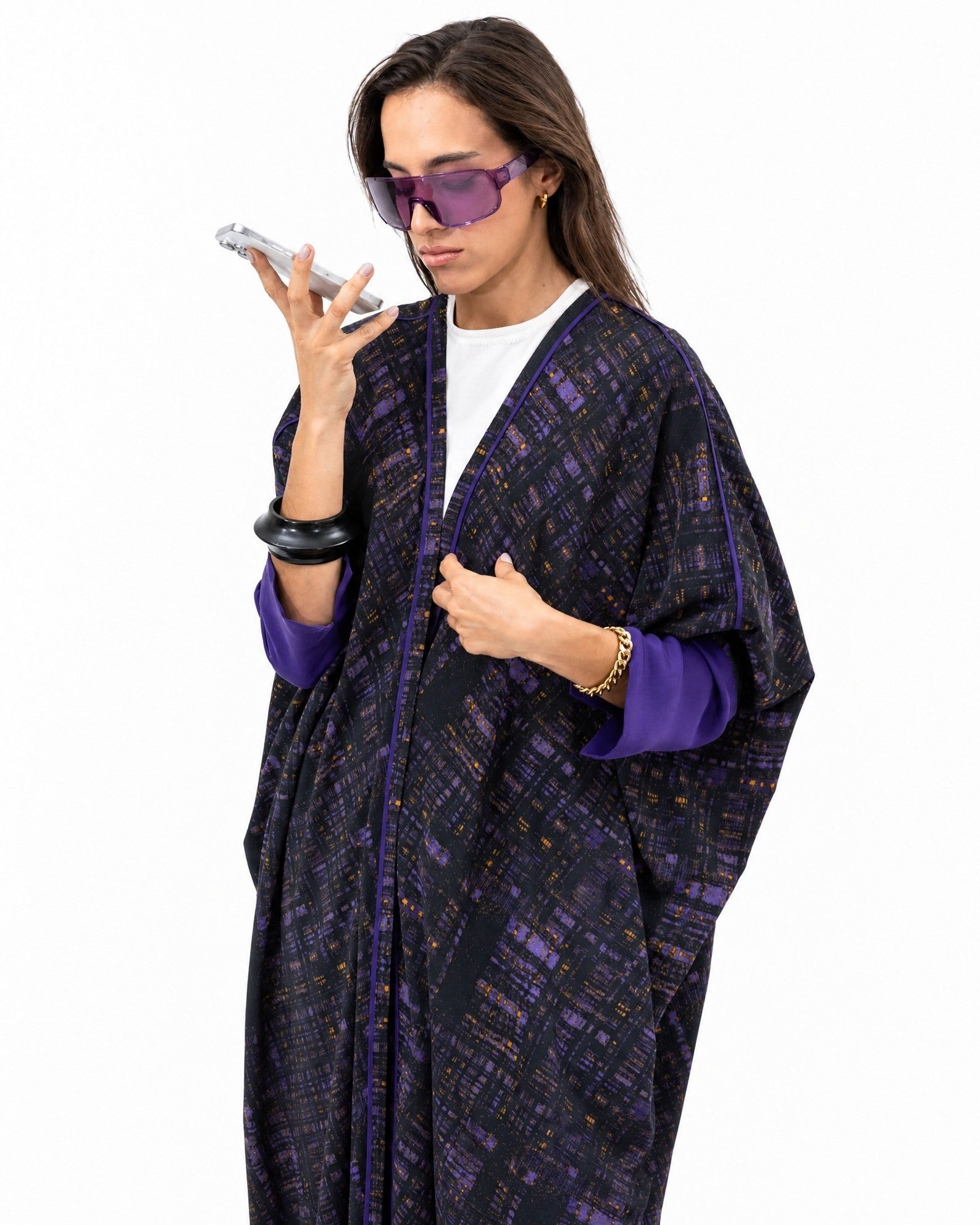 AB-BF-PRP – Multi Color Crepe Abaya - CHIKA - MIRA Y MANO