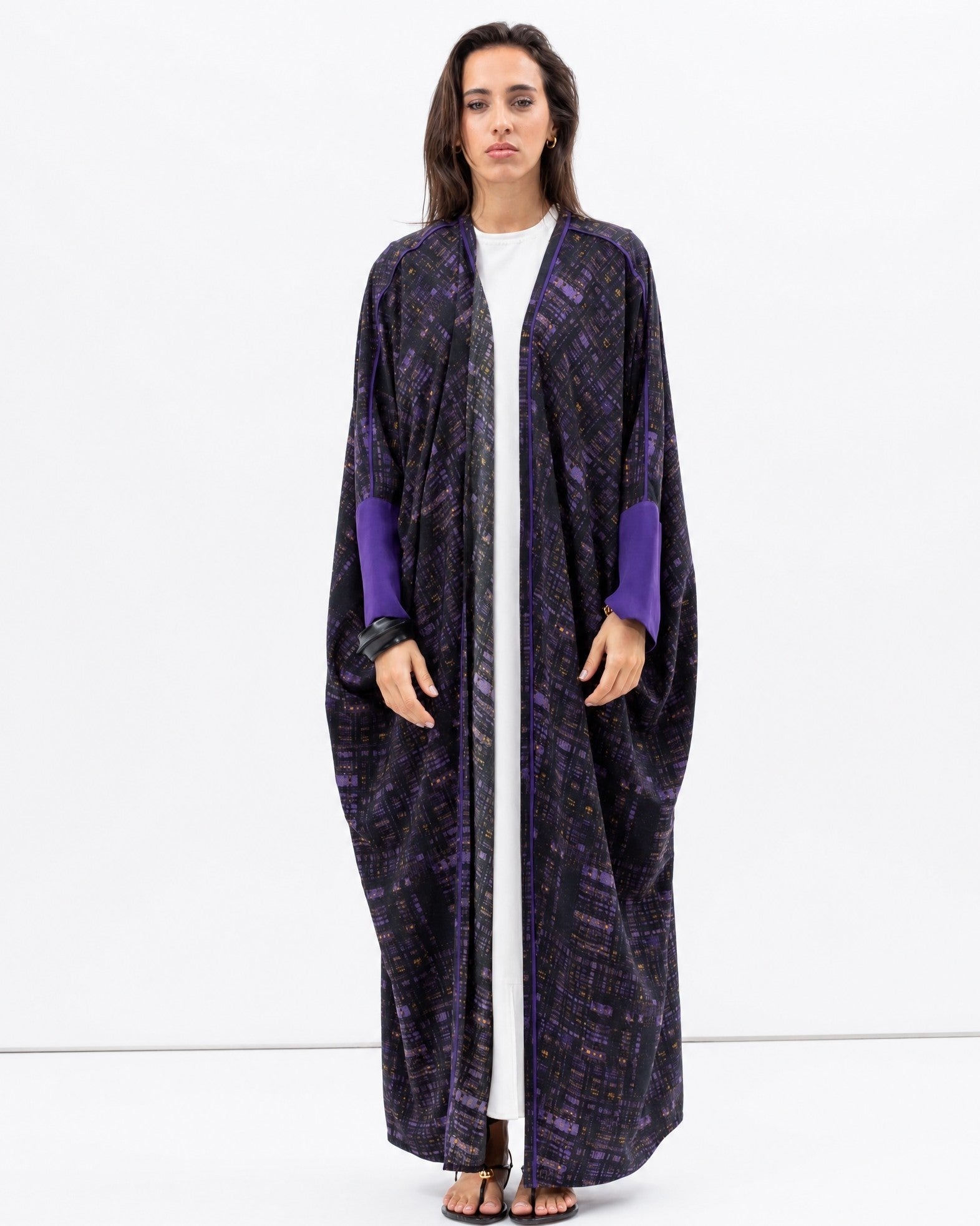 AB-BF-PRP – Multi Color Crepe Abaya - CHIKA - MIRA Y MANO