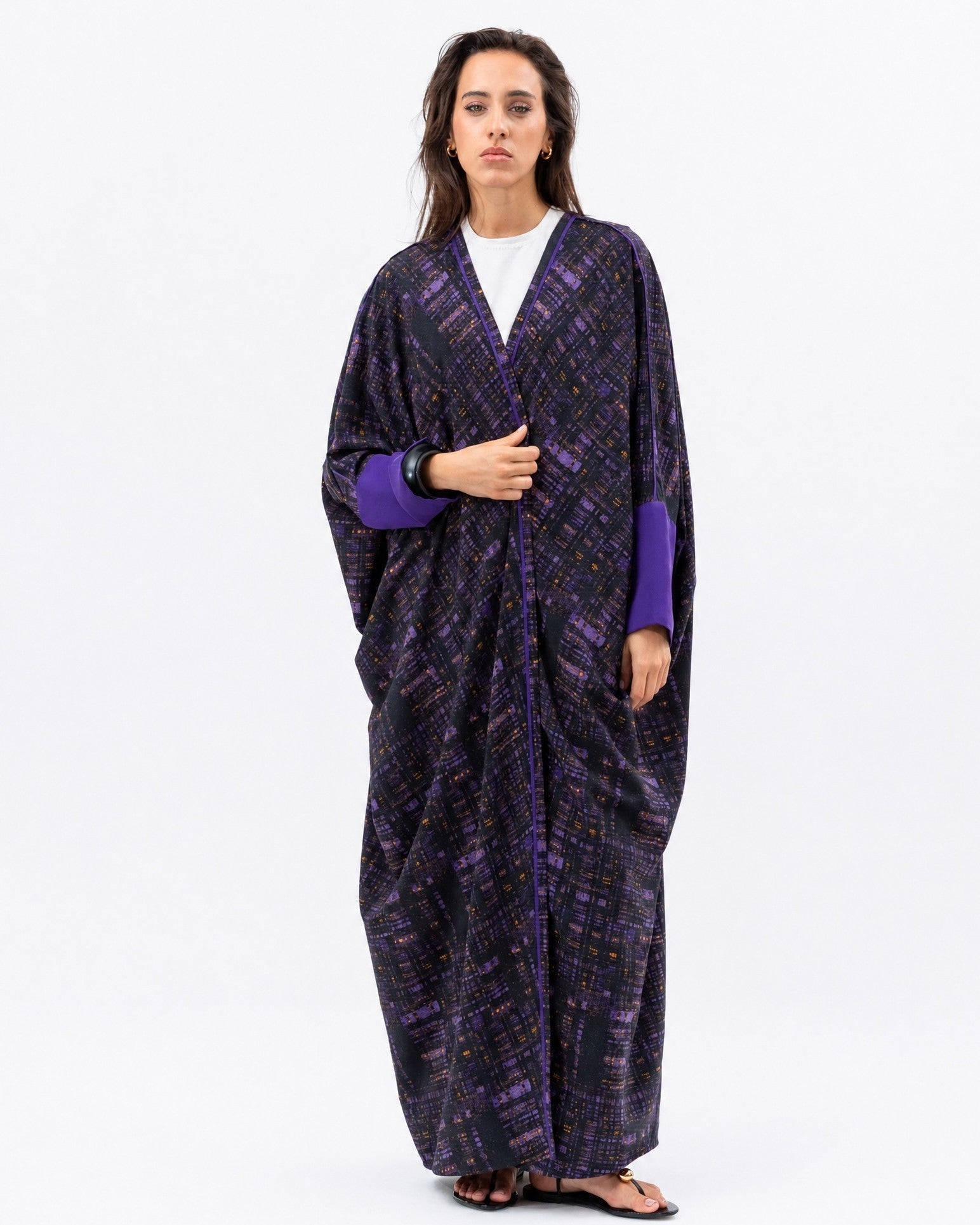 AB-BF-PRP – Multi Color Crepe Abaya - CHIKA - MIRA Y MANO