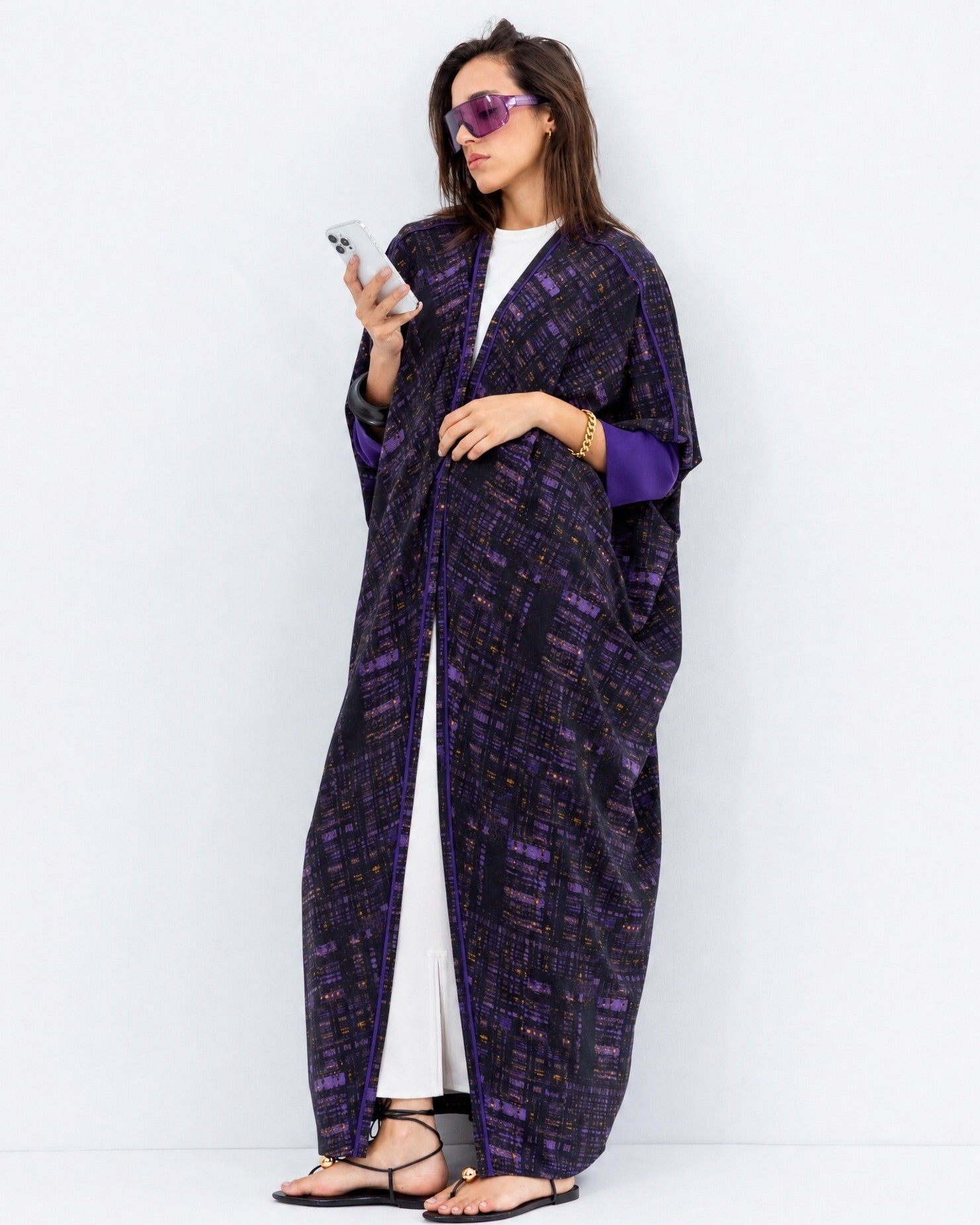 AB-BF-PRP – Multi Color Crepe Abaya - CHIKA - MIRA Y MANO