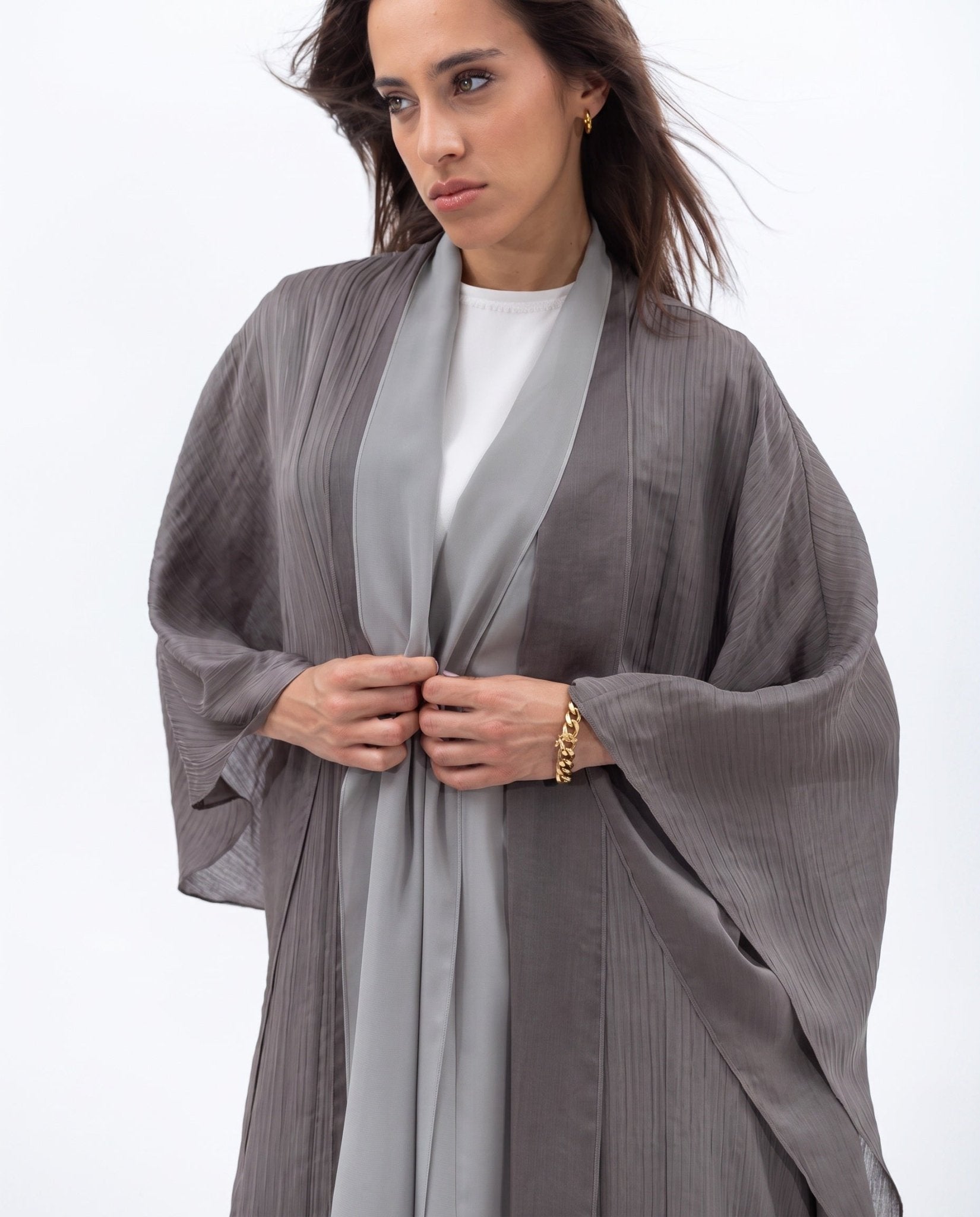 AB-FL-2LYR-OLVGRN – Olive Abaya - CHIKA - MIRA Y MANO