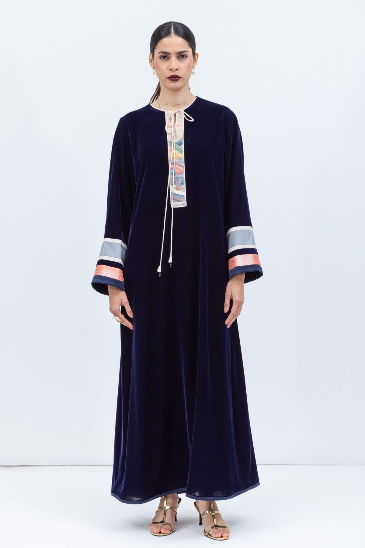 KAF-VEL-R-BL KAFTAN - MIRA Y MANO