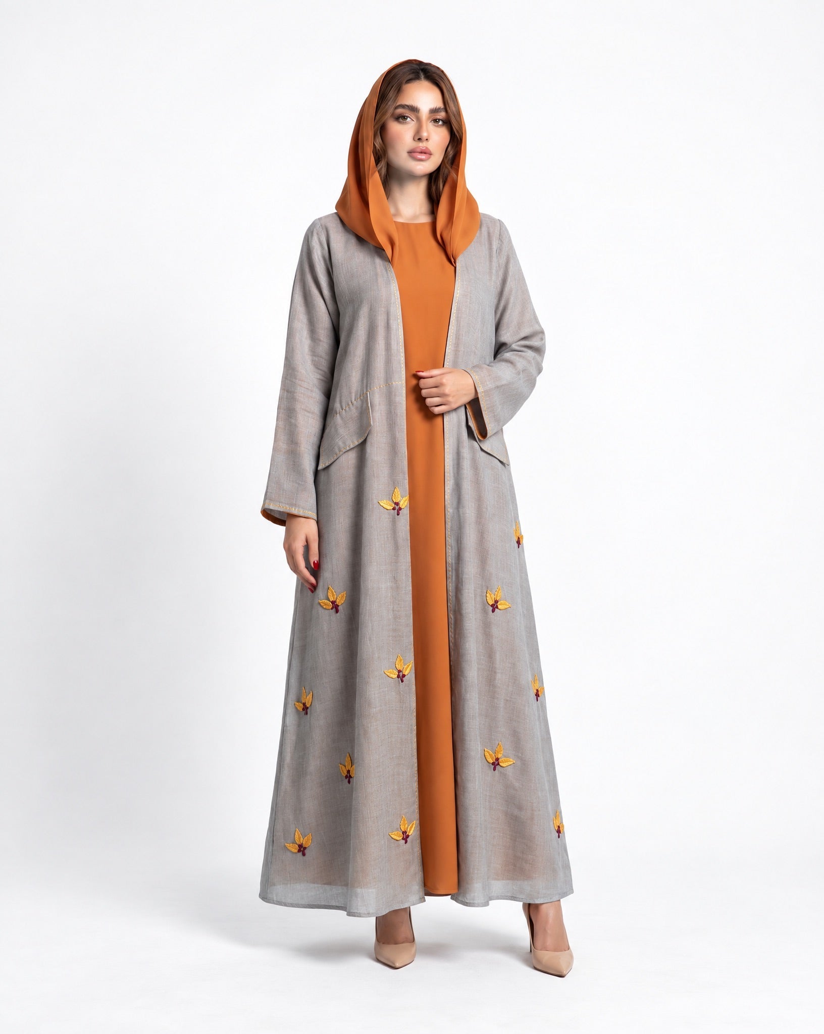 NATURAL FLOWER ABAYA - DAR TARAF - MIRA Y MANO