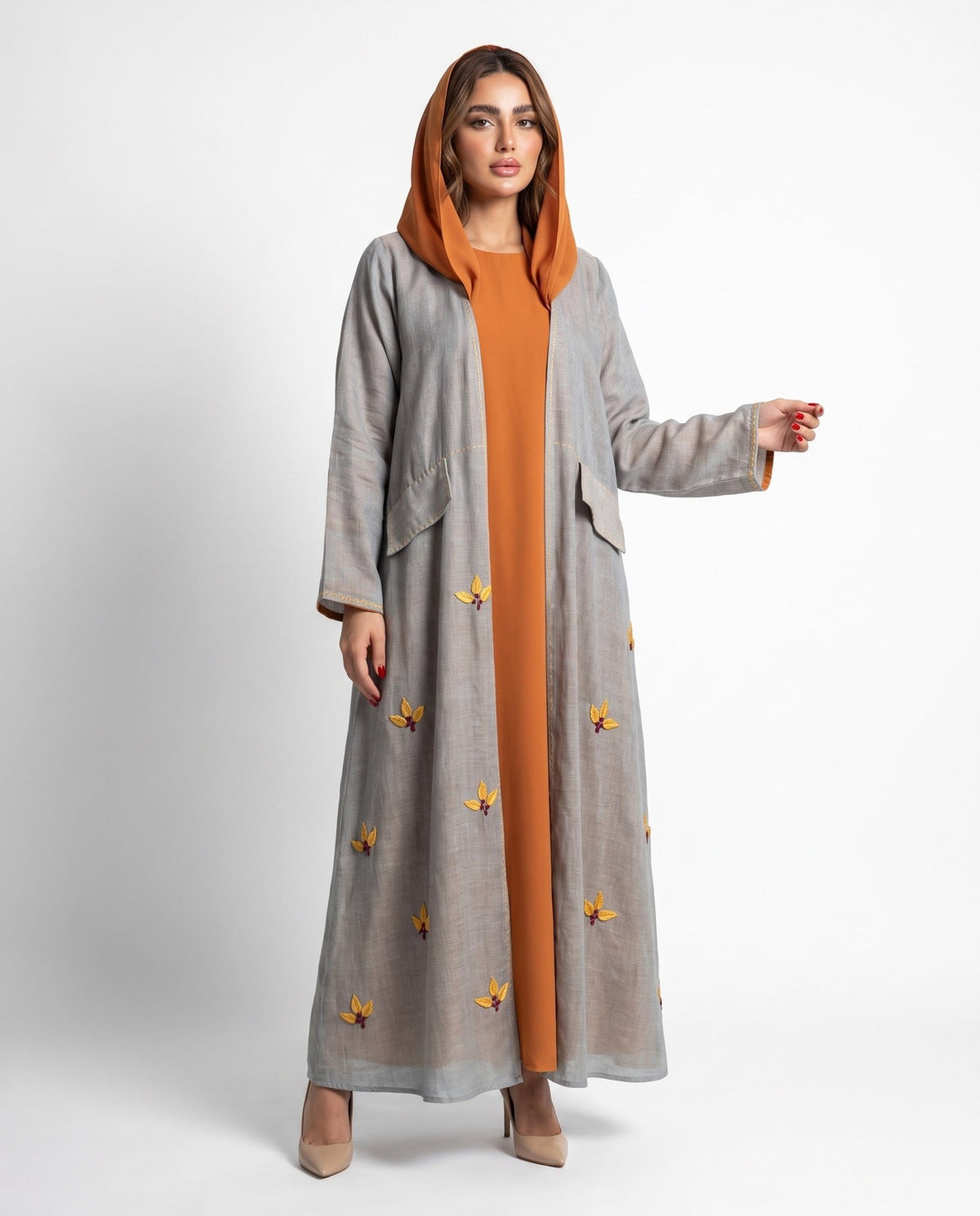 NATURAL FLOWER ABAYA - DAR TARAF - MIRA Y MANO
