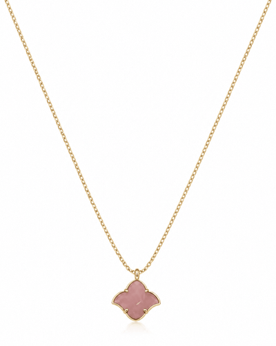 Pink clover pendant