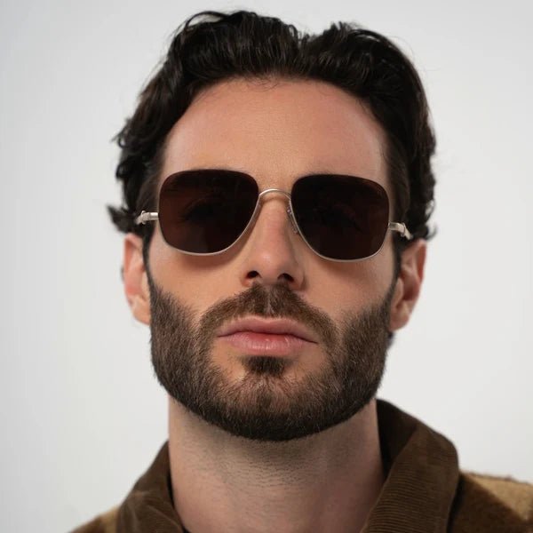 Jenny - Gold Sepia – Brown Metal Sunglasses - ELLEVENS - MIRA Y MANO