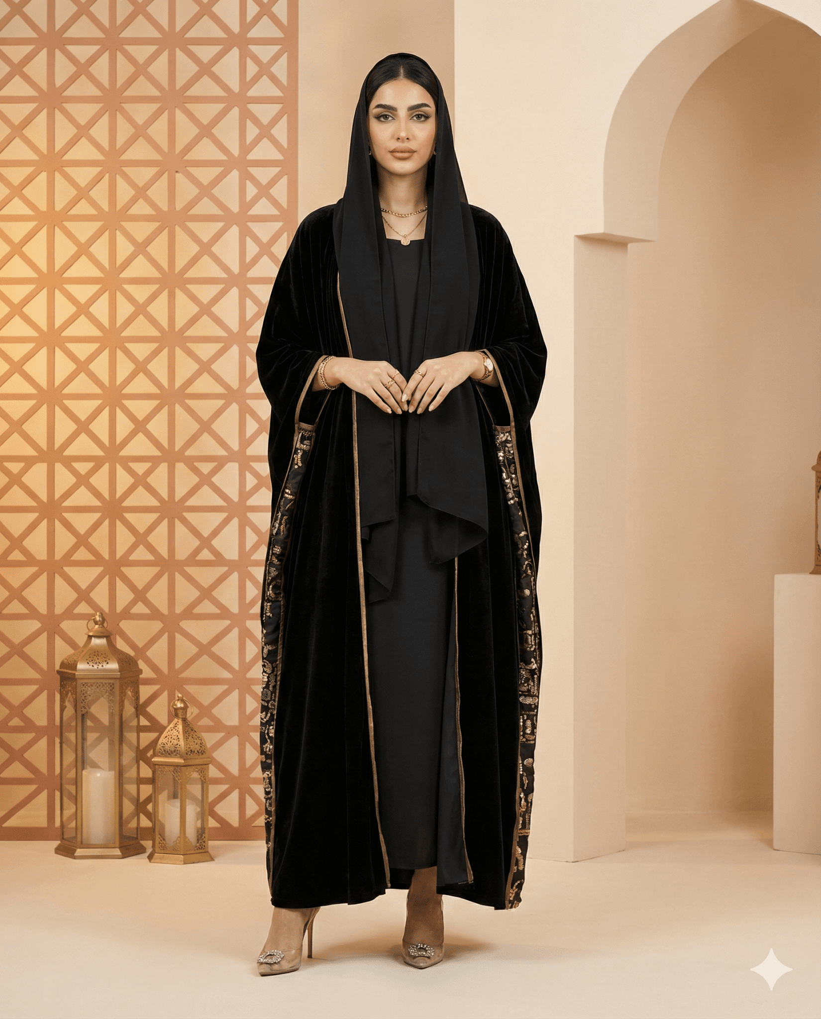 ABY 4203M - BK ABAYA - EMAD RIZQ - MIRA Y MANO