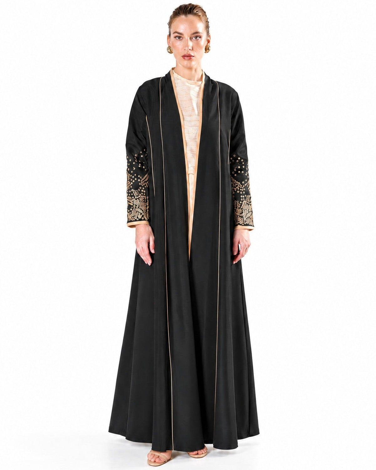 MS5-188 - Black Crepe Abaya - MIRA Y MANO