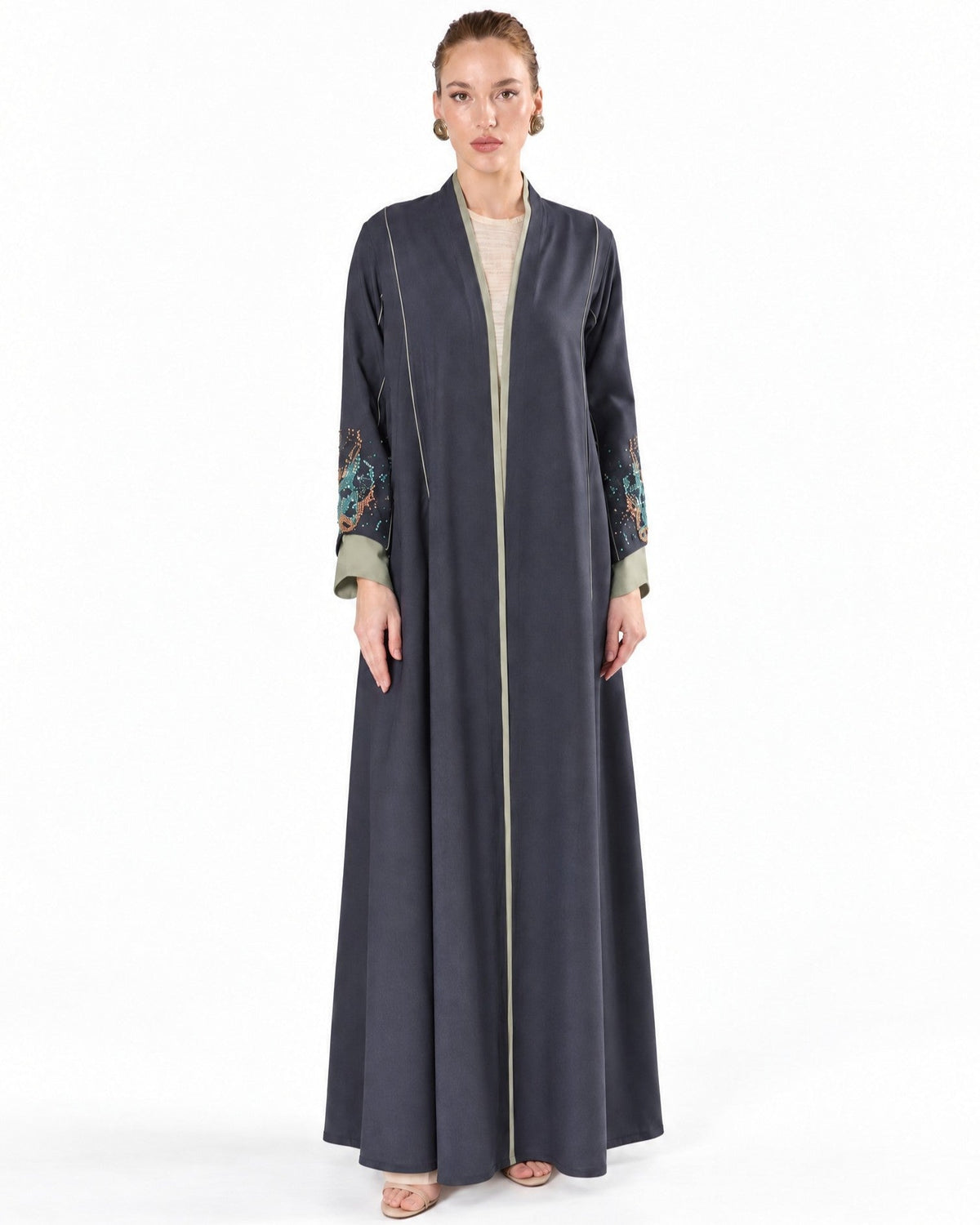 MS5-191 - Navy Crepe Abaya - MIRA Y MANO