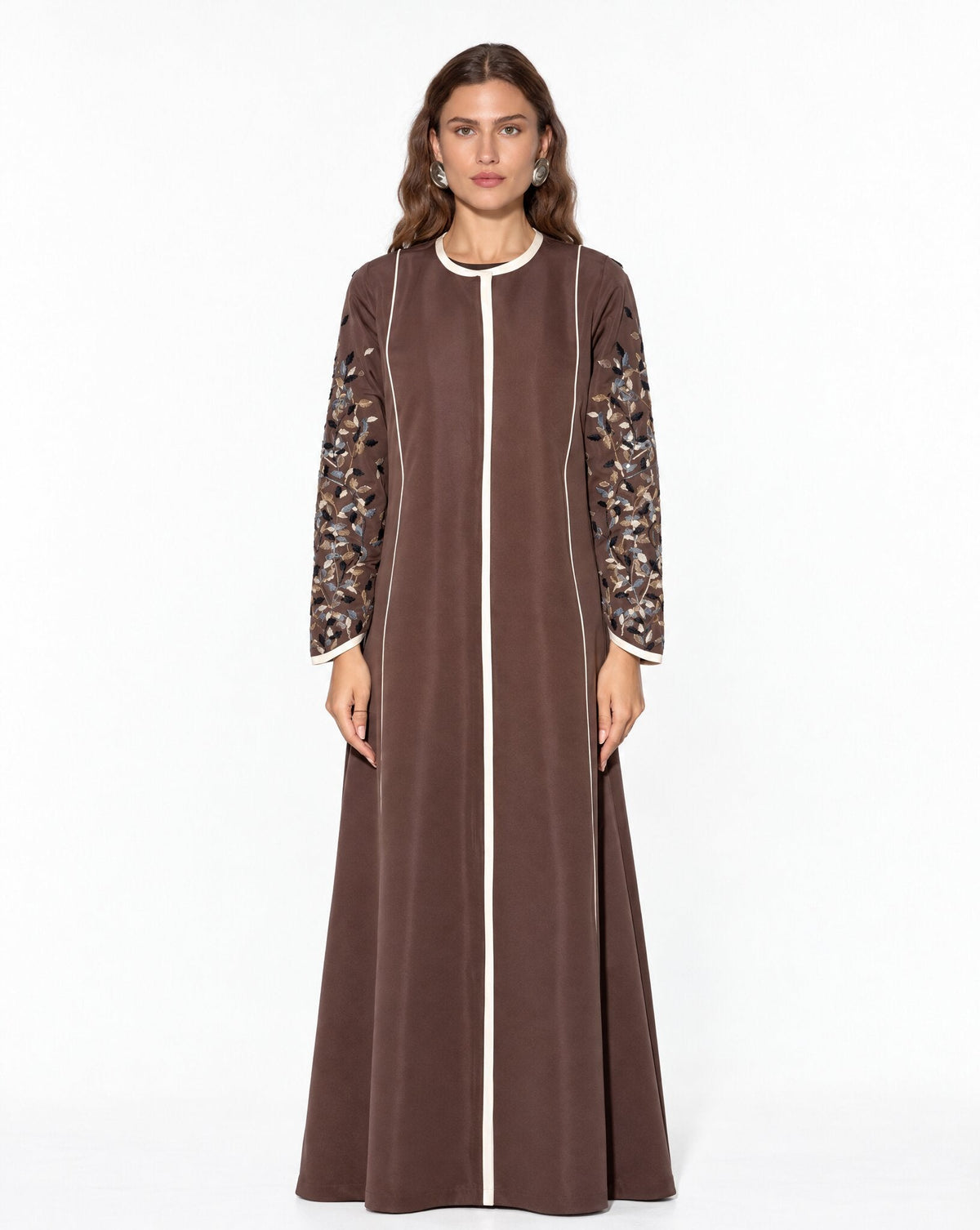 MS6-74 - Brown Crepe Abaya - MIRA Y MANO