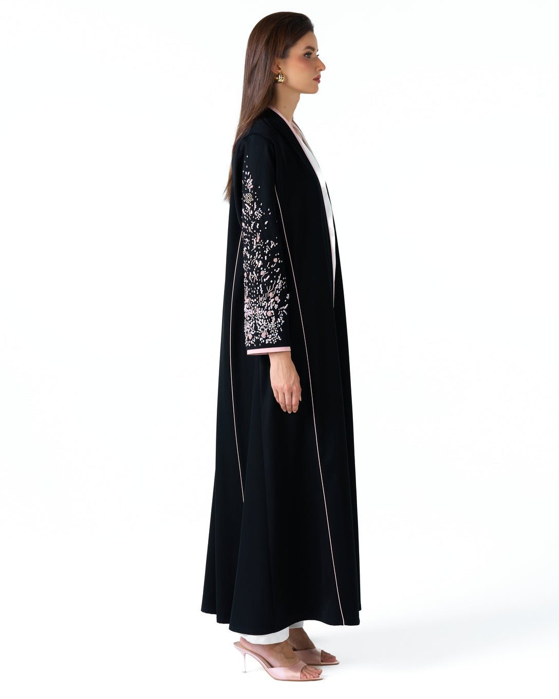 MS6-F175 - Black Crepe Abaya - MIRA Y MANO