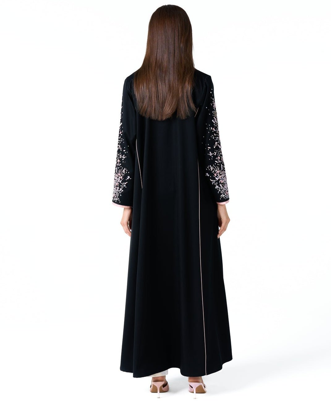 MS6-F175 - Black Crepe Abaya - MIRA Y MANO