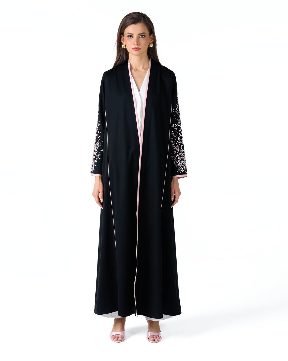 MS6-F175 - Black Crepe Abaya - MIRA Y MANO