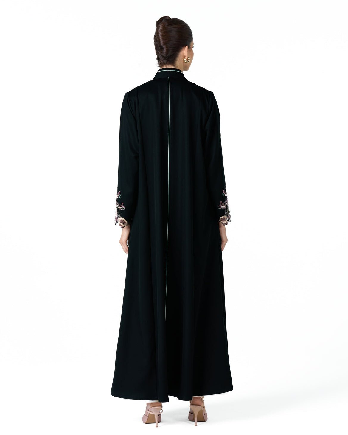 MS6-F184 - Black Crepe Abaya - MIRA Y MANO