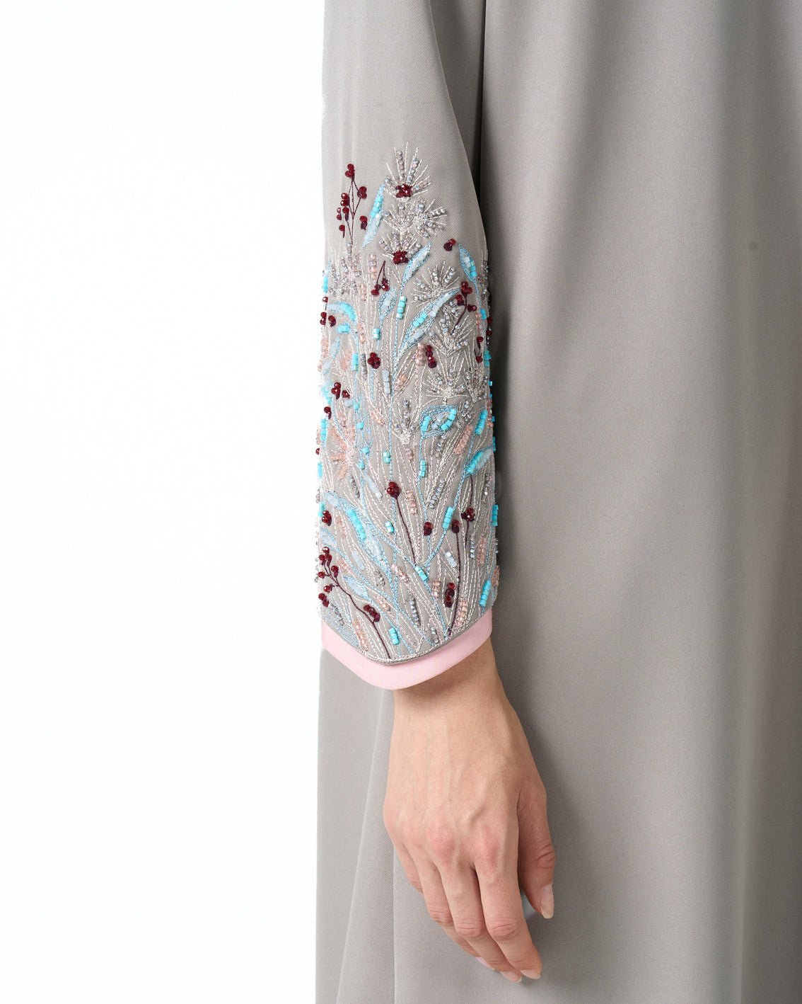 MS6-F189 - Tan Crepe Abaya - MIRA Y MANO