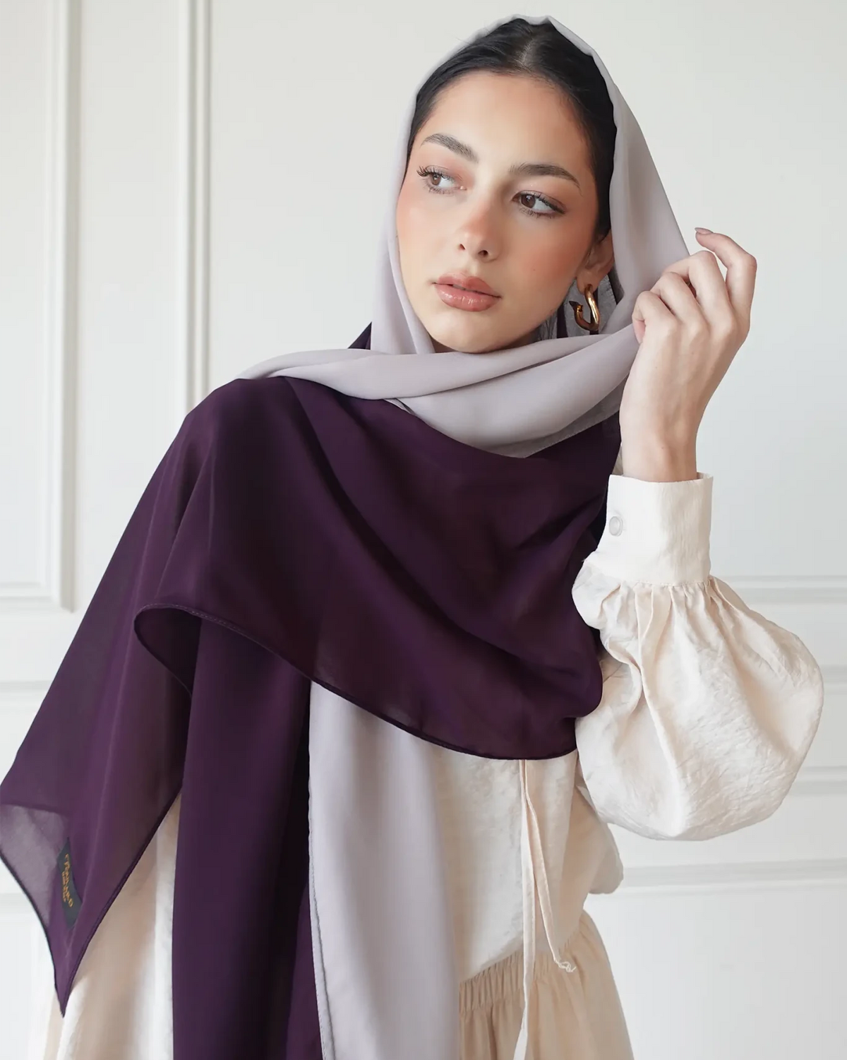 BL9053 TWO IN ONE PURPLE - LAVENDER SCARF - MIRA Y MANO