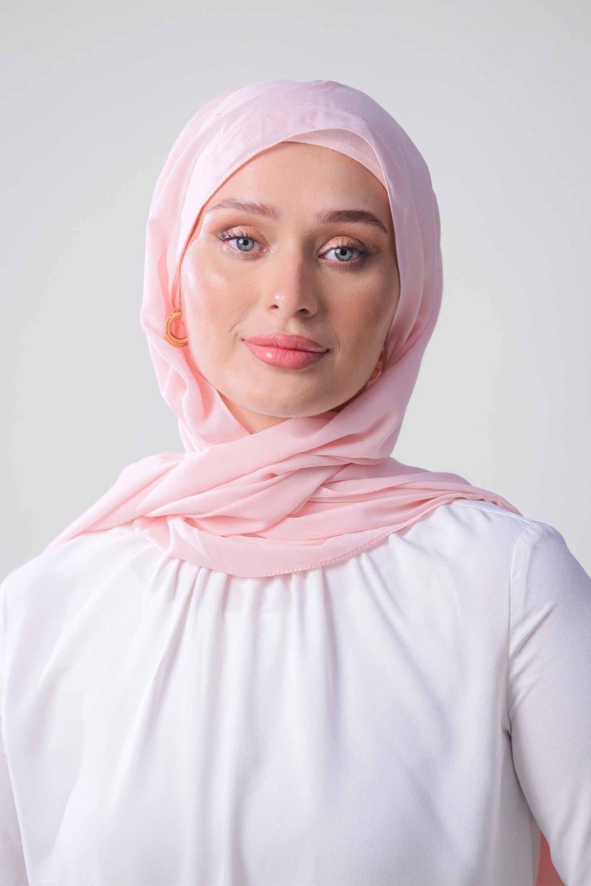 EH1008 – وشاح وردي فاتح – صورة المنتج 2