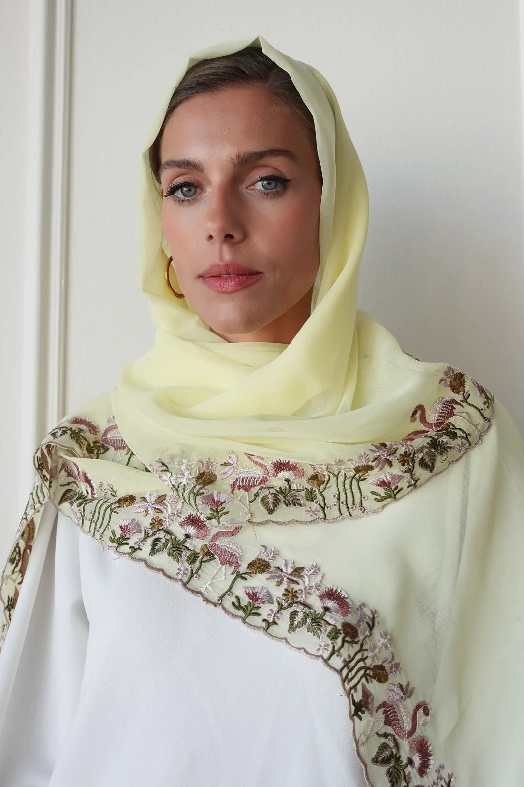 HM1004 YELLOW MUSE SCARF - FOULARD - MIRA Y MANO