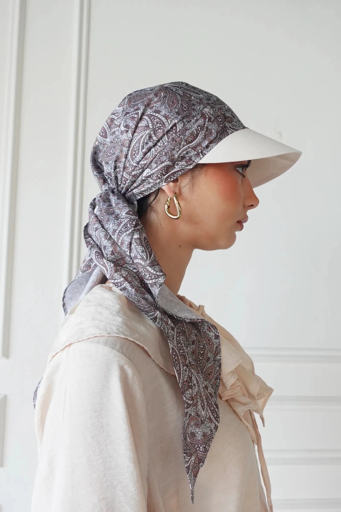 SR1001 ANTIQUE BLOOM TURBAN HAT - FOULARD - MIRA Y MANO