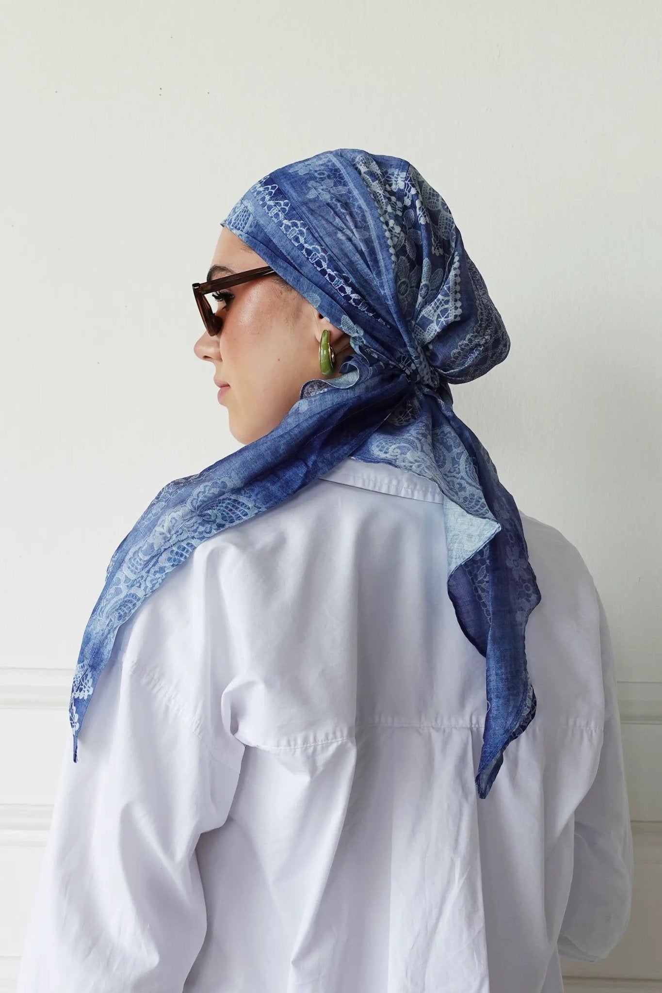 SR1012 MOON TIDE - Printed Chiffon scarf - FOULARD - MIRA Y MANO