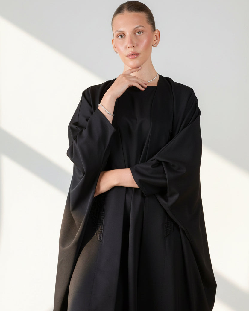 FC 808 ABAYA SET - FOUZ COUTURE - MIRA Y MANO