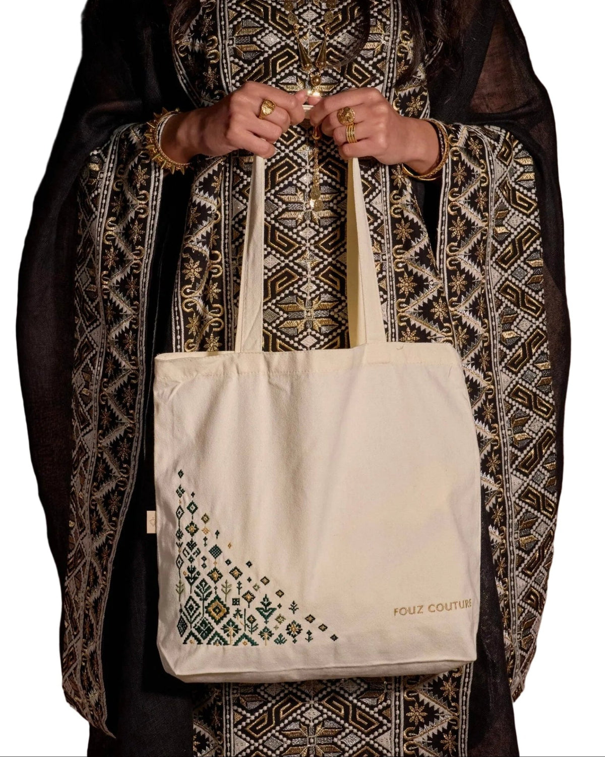SAUDI NATIONAL DAY BAG - FOUZ COUTURE - MIRA Y MANO