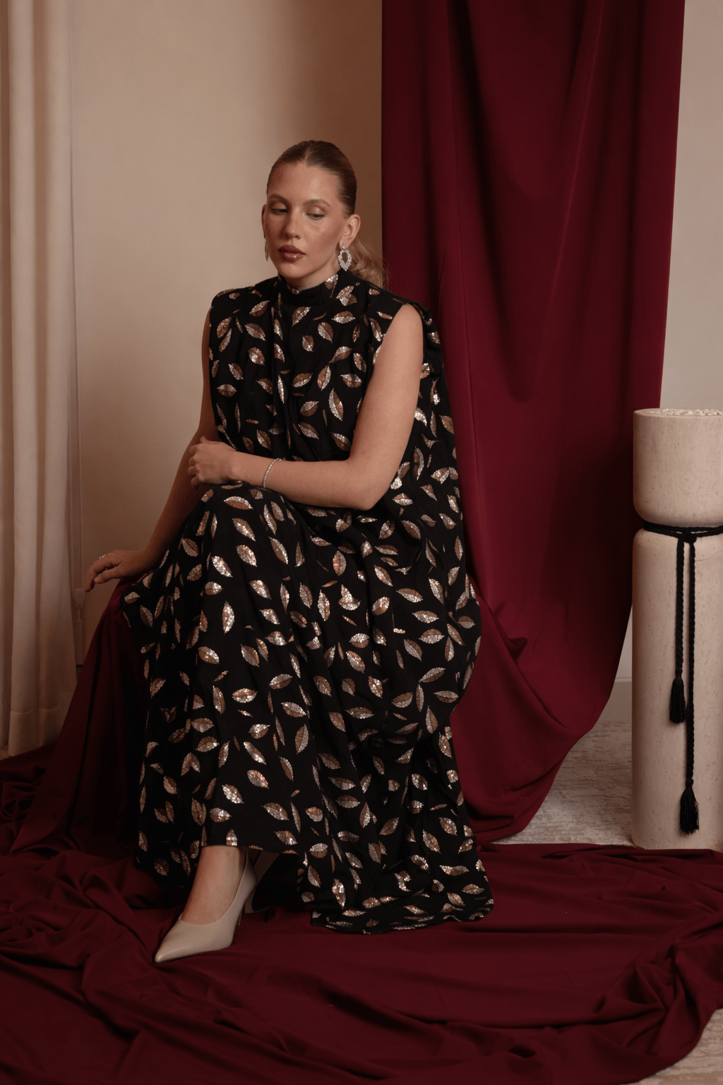 SS25FC002 DRESS - FOUZ COUTURE - MIRA Y MANO