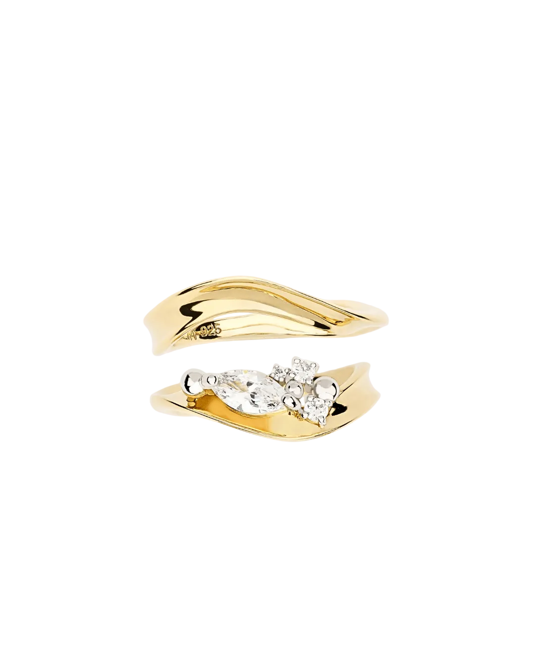 DOUBLE MOON TWIST RING - GHALIA - MIRA Y MANO