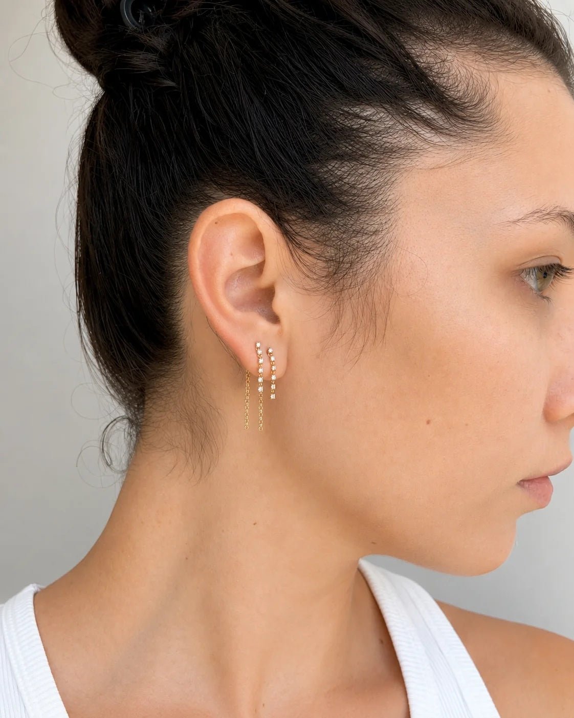 FRONT DROPS – Gold Earring - GHALIA - MIRA Y MANO