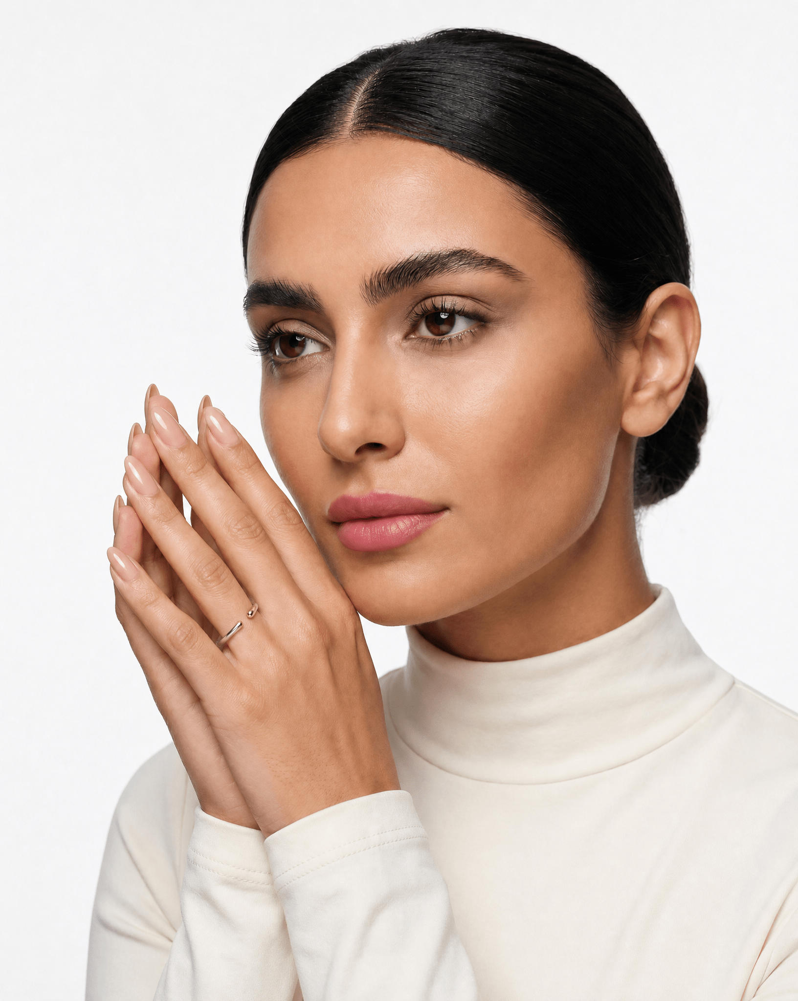 GOLD SLEEK MOON RING - GHALIA - MIRA Y MANO