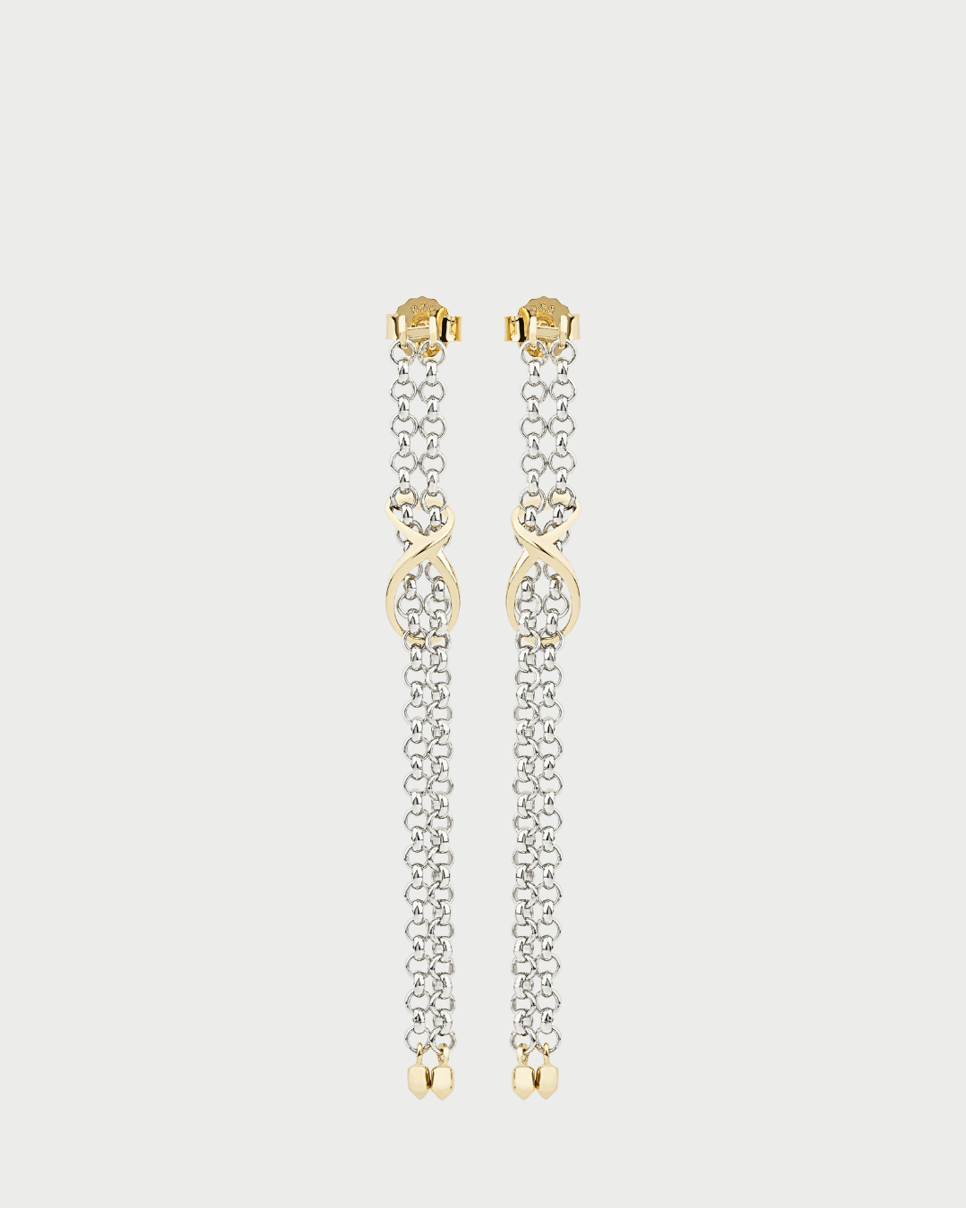 LONG LUNAR ROLO CHAIN EARRINGS - GHALIA - MIRA Y MANO
