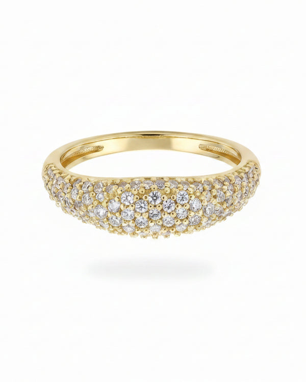 Pavé Dainty Gold Ring