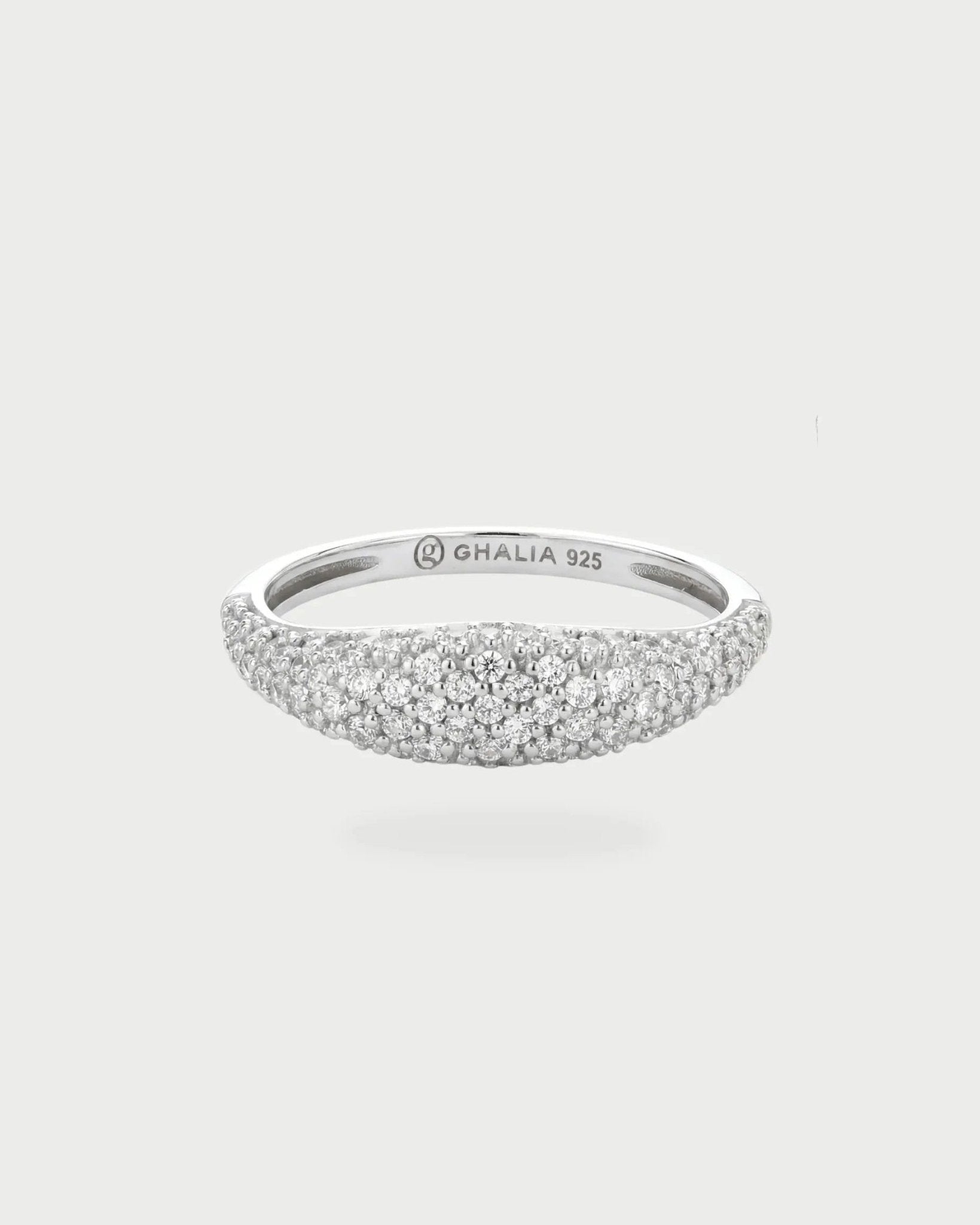 Pave Dainty Silver Ring - GHALIA - MIRA Y MANO