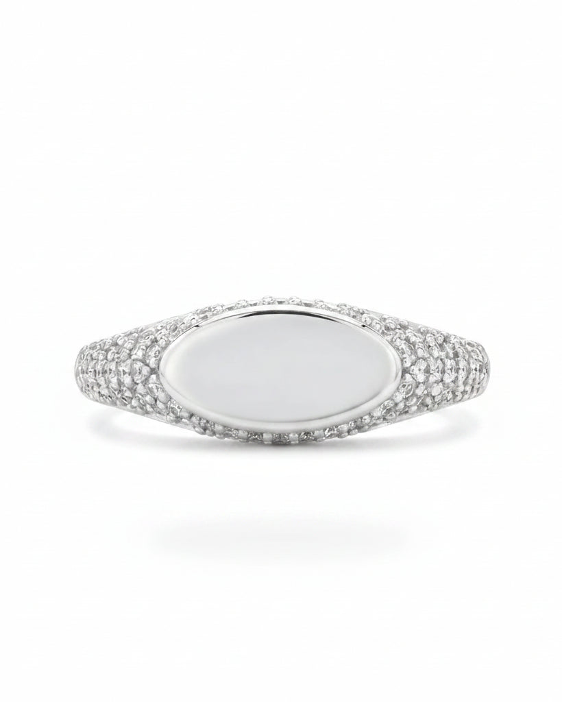 خاتم فضة بافيه الأولي – صورة المنتج 1