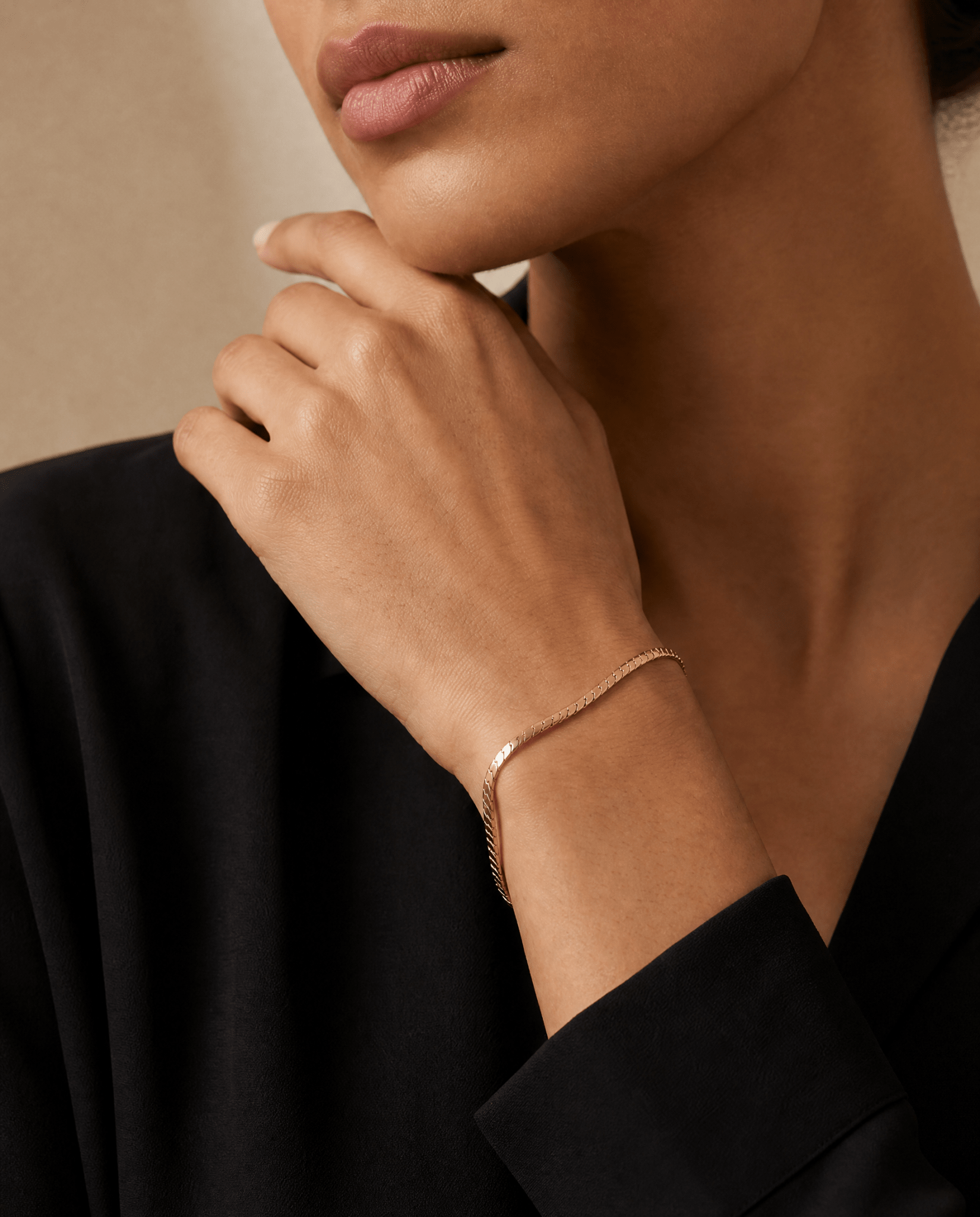 SERPENTINE CHAIN BRACELET GOLD - GHALIA - MIRA Y MANO