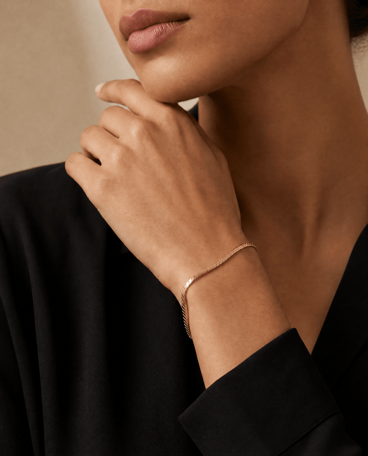 SERPENTINE CHAIN BRACELET GOLD - GHALIA - MIRA Y MANO