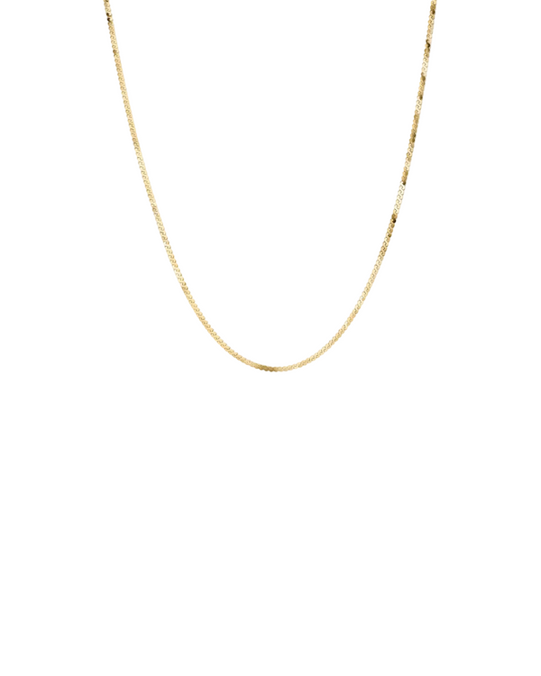 Serpentine Chain Necklace Gold – Gold Necklace