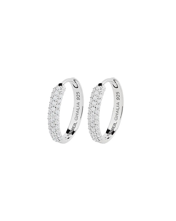 Silver Pava Ear Hoops – Silver Earring