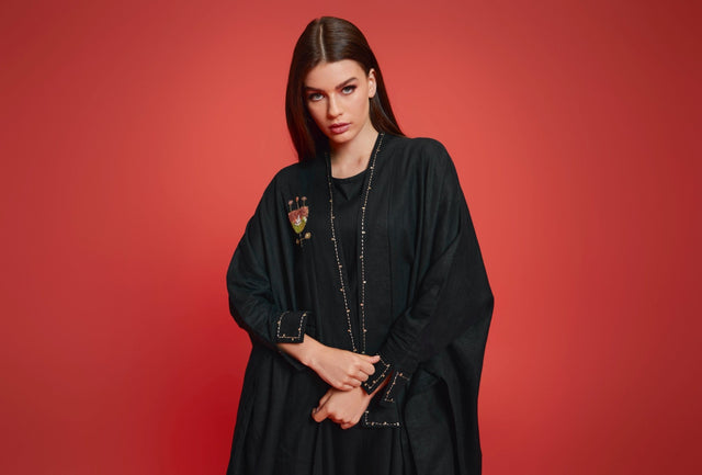 AB.SS24.01 ABAYA SET - GHIZLAN - MIRA Y MANO