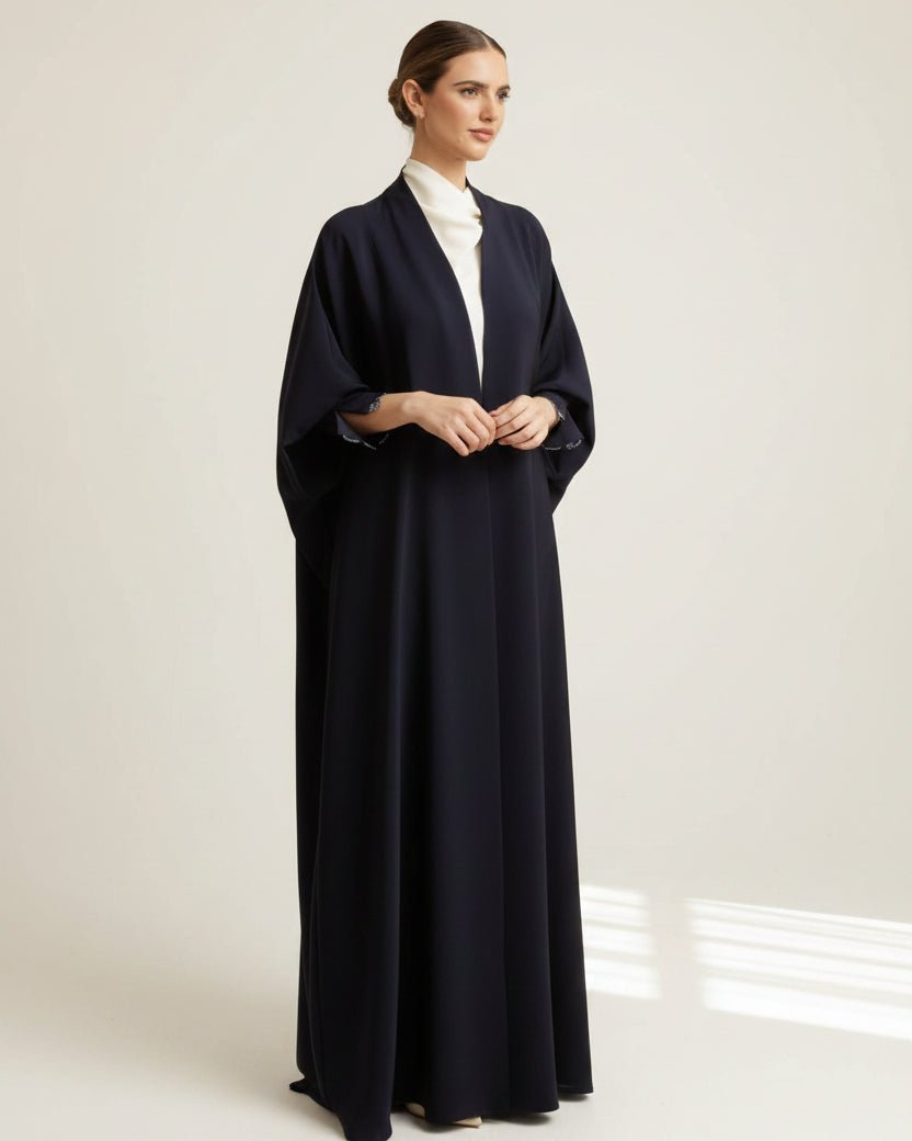 G224-BLK ABAYA - GUL - MIRA Y MANO