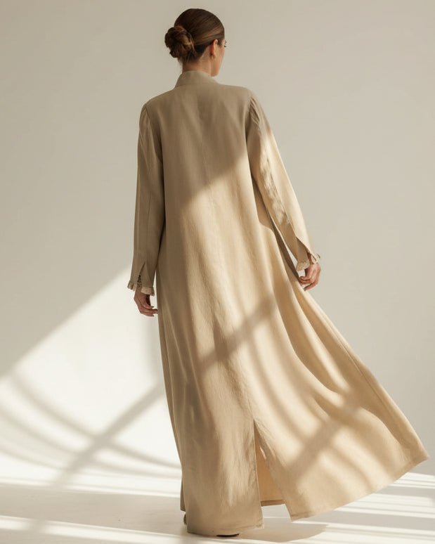 G244-BGE ABAYA - GUL - MIRA Y MANO
